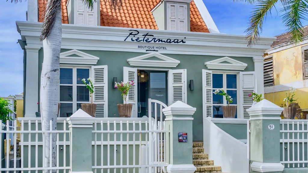 Pietermaai Boutique Hotel facade in Curaçao